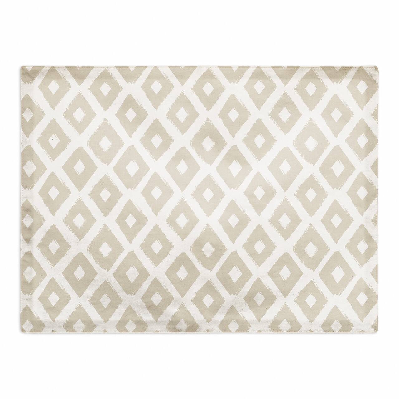 Gray Brush Diamond 18" x 14" Cotton Twill Placemat